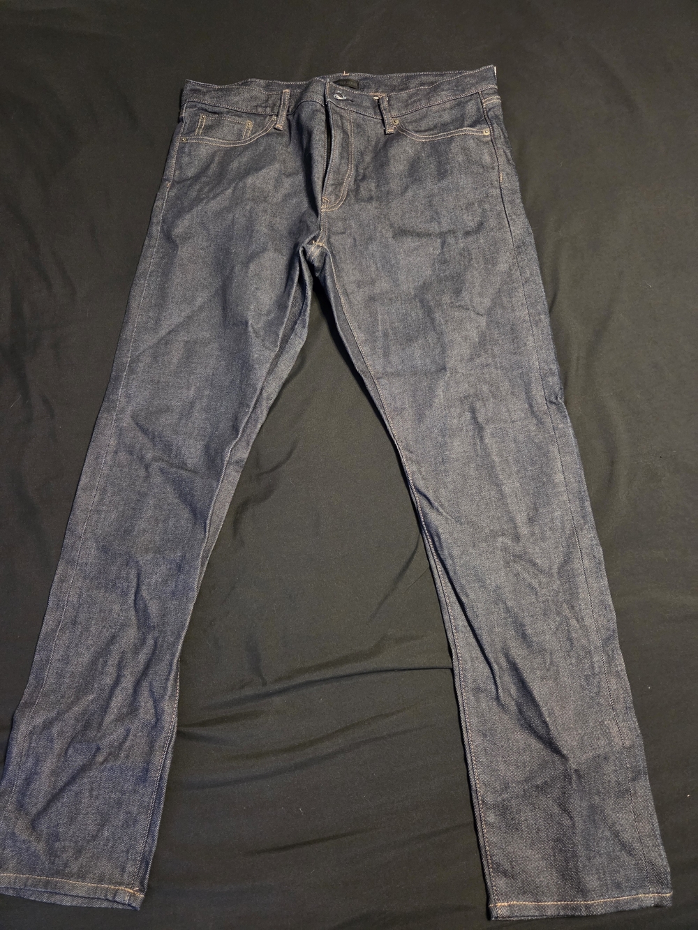 UNIQLO Men's Dark Blue Stretch Jeans - Waist 38 x Length 34